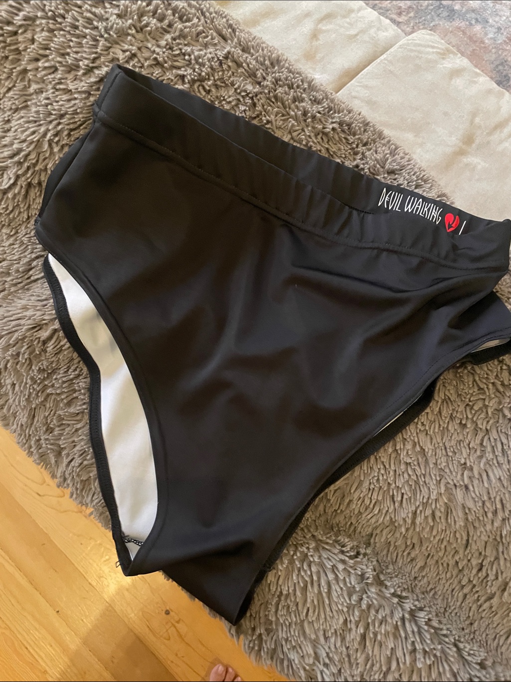 Devil Walking Black High-Waist Rave Hot Short — image 3 of 3